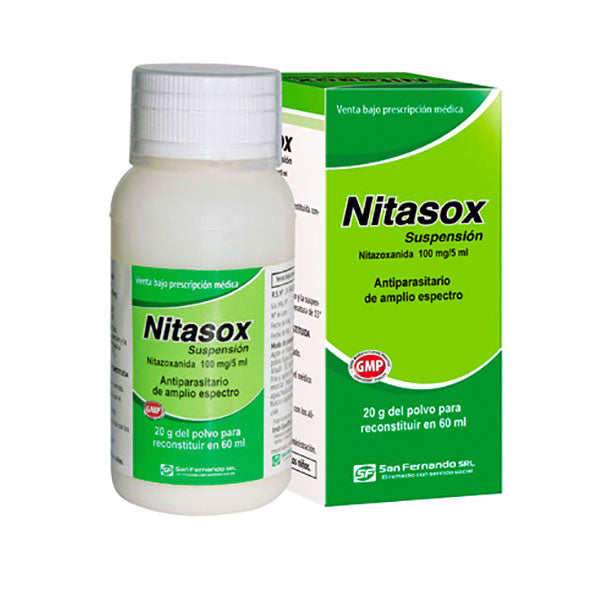 Nitasox Nitazoxanida 100Mg/5Ml Suspensión X 60Ml