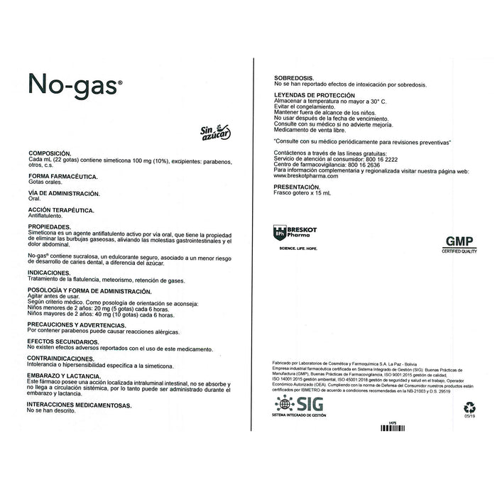 No-Gas 100Mg Ml Gotas Simeticona X 15Ml