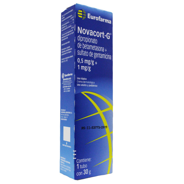 Novacort-G Betametasona 0.0005 Y Gentamicina Sulfato 0.001 Crema X 30G
