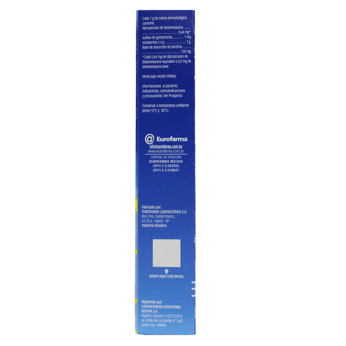 Novacort-G Betametasona 0.0005 Y Gentamicina Sulfato 0.001 Crema X 30G