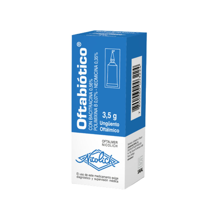 Oftabiótico Ungüento Oftálmico Con Bacitracina X 3.5G