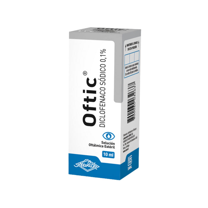 Oftic 0.1% Diclofenaco Sódico Colirio X 10Ml
