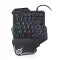 One-handed gaming keyboard RGB - hand grip view