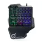 One-handed gaming keyboard - green RGB glow