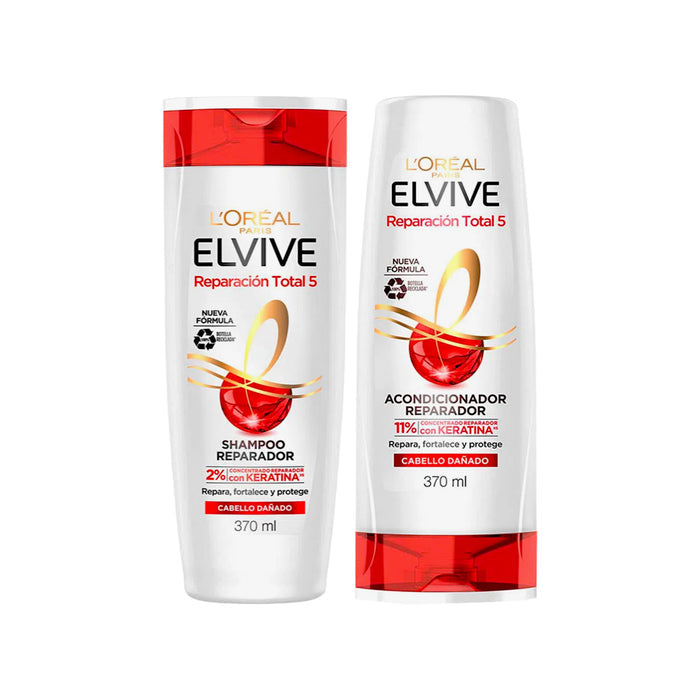 Pack Shampoo Elvive 370Ml + Acondicionador Total 5 X 370Ml