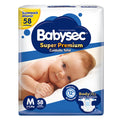 Pañales Babysec Super Premium Talla M x58.