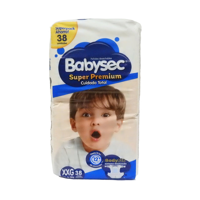 Pañales Babysec Super Premium Talla XXG x38.