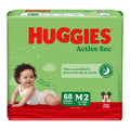 Pañales Active Sec Huggies Talla M 5.5 A 9.5Kg X 68 Unidades