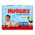 Pañales Triple Protección Huggies Talla M 5.5 A 9.5 Kg X 56 Unidades