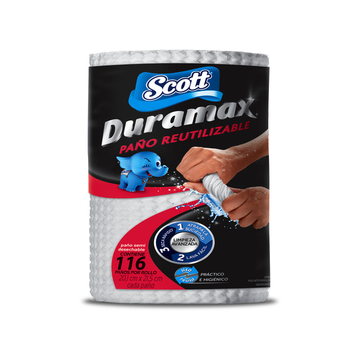 Paño Reutilizable Scott Duramax 1 Rollo X 116 Unidades