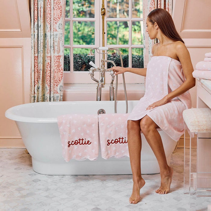 Patterned Scallop Bath Towel