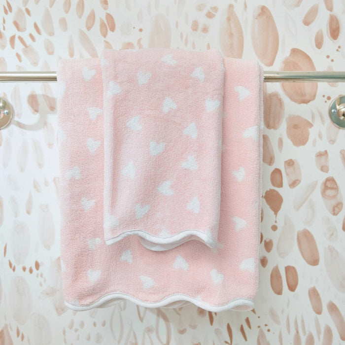 Patterned Scallop Hand Towels (pair)