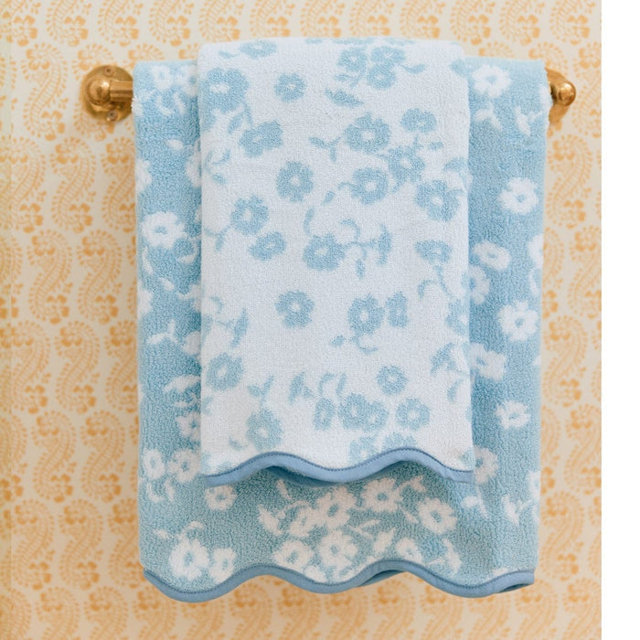 Patterned Scallop Hand Towels (pair)