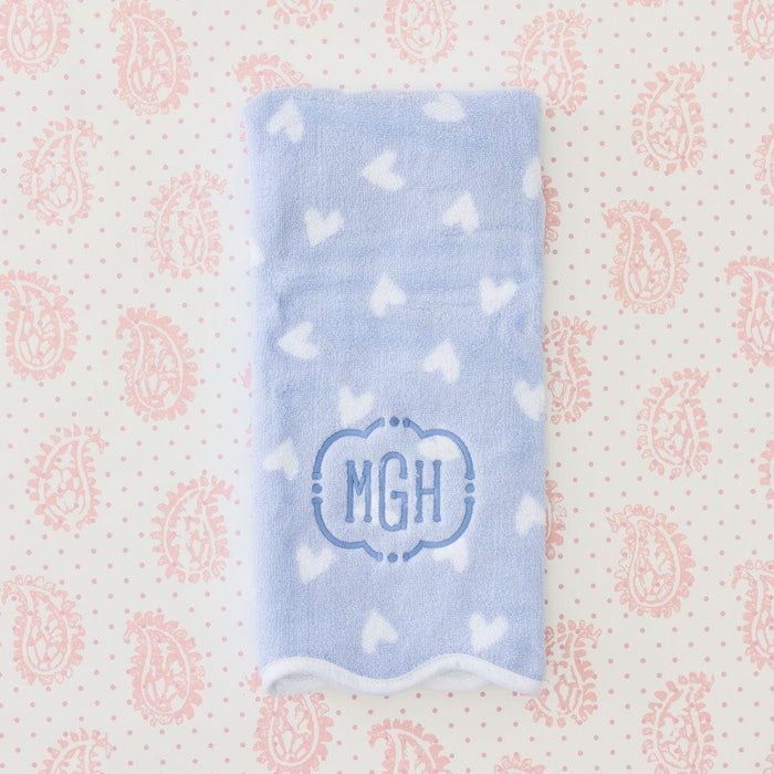 Patterned Scallop Hand Towels (pair)
