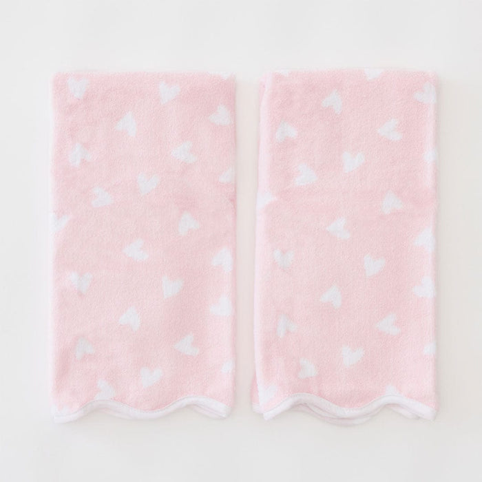 Tossed Pink Hearts / No Embroidery