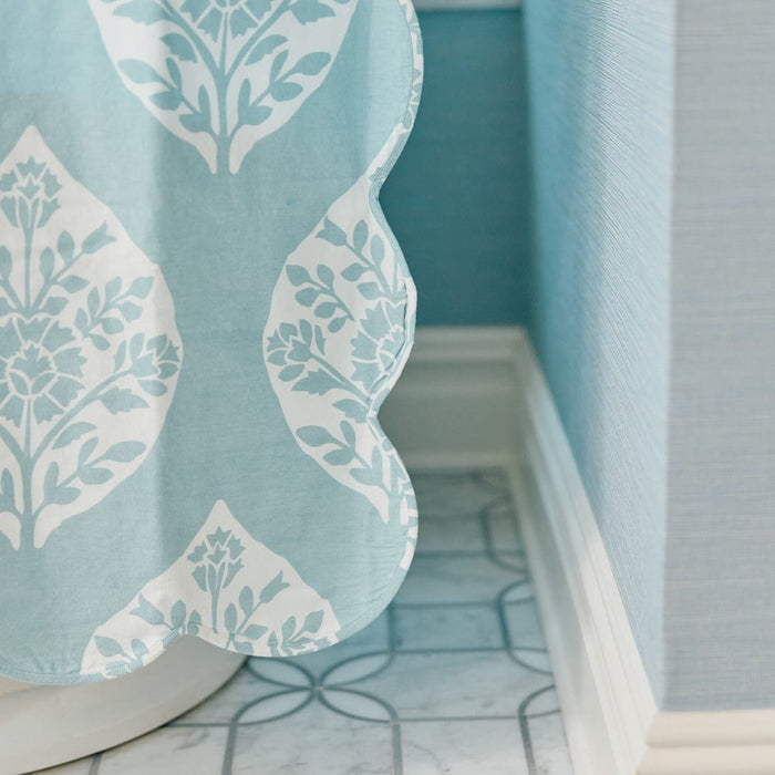 Patterned Scallop Shower Curtain