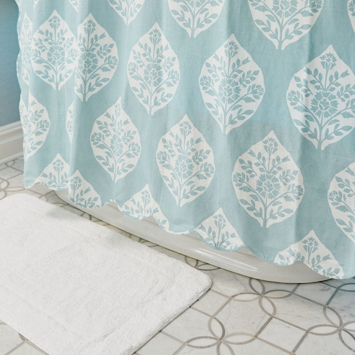 Patterned Scallop Shower Curtain