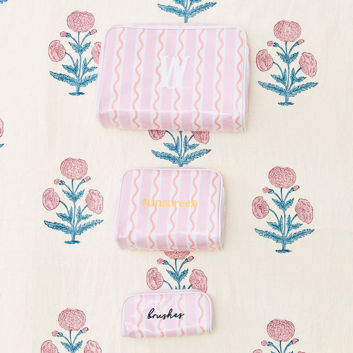 Patterned Toiletry Bag Trio (3 pieces)
