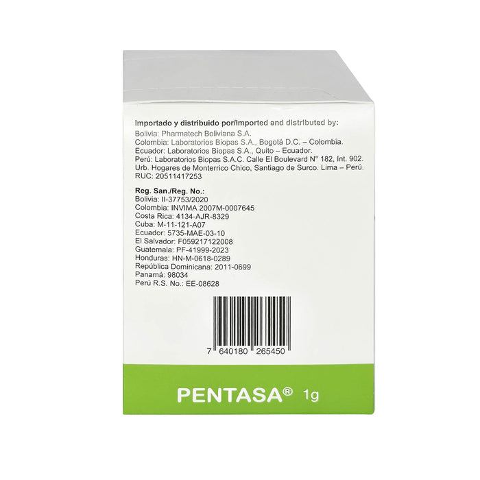 Pentasa Mesalazina 1G X Sobre