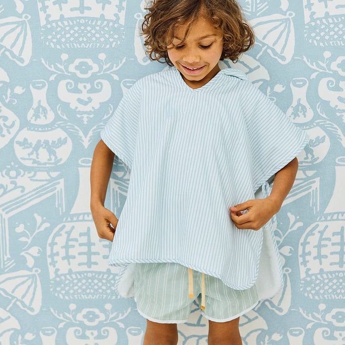 Light Blue Skinny Stripe / 9-18m / No Embroidery