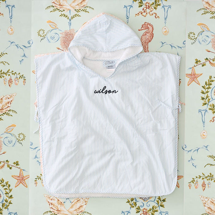 Light Blue Skinny Stripe / 9-18m / Embroidery