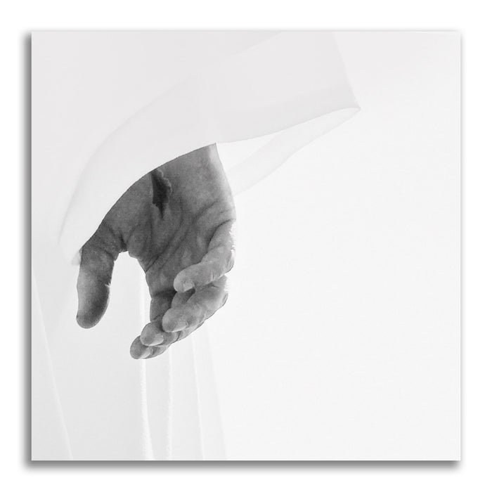 Jesus Christ 'Perfect' pierced hand. Realistic Christian art work on metal by Reflections of Christ.