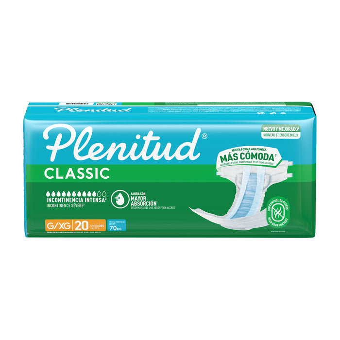 Plenitud Classic Talla G Unisex X 20 Unidades
