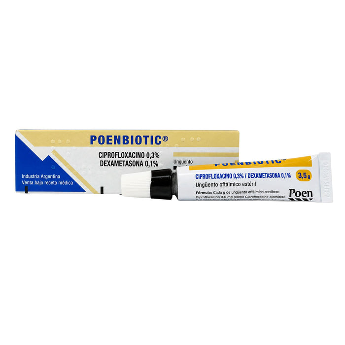Poenbiotic Ungüento Oftálmico Ciprofloxacino Y Dexametasona X 3.5G