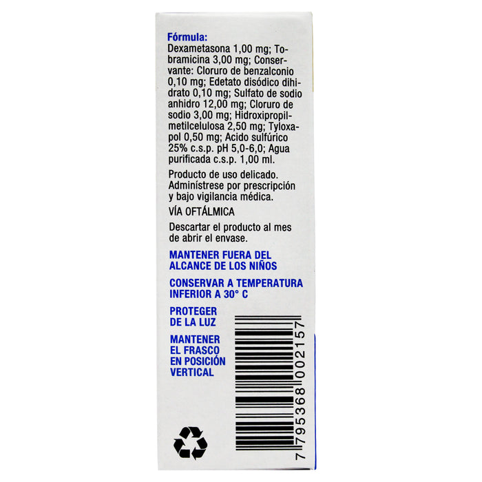 Poentobral Plus Colirio X 5Ml Tobramicina Dexameta