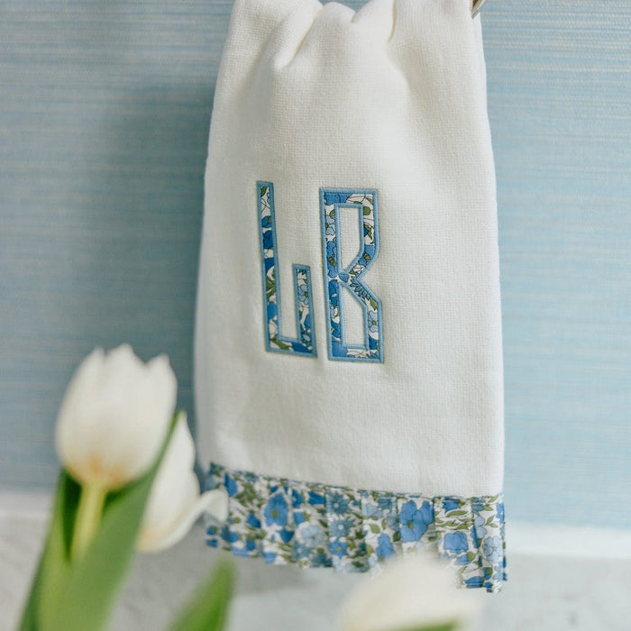 Powder Bath Towels pleated with Liberty London (pair)