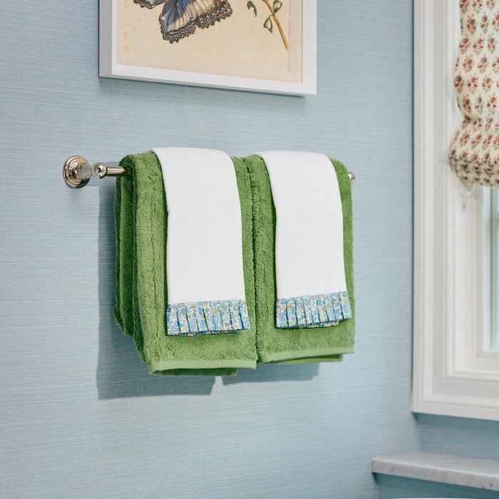 Powder Bath Towels pleated with Liberty London (pair)