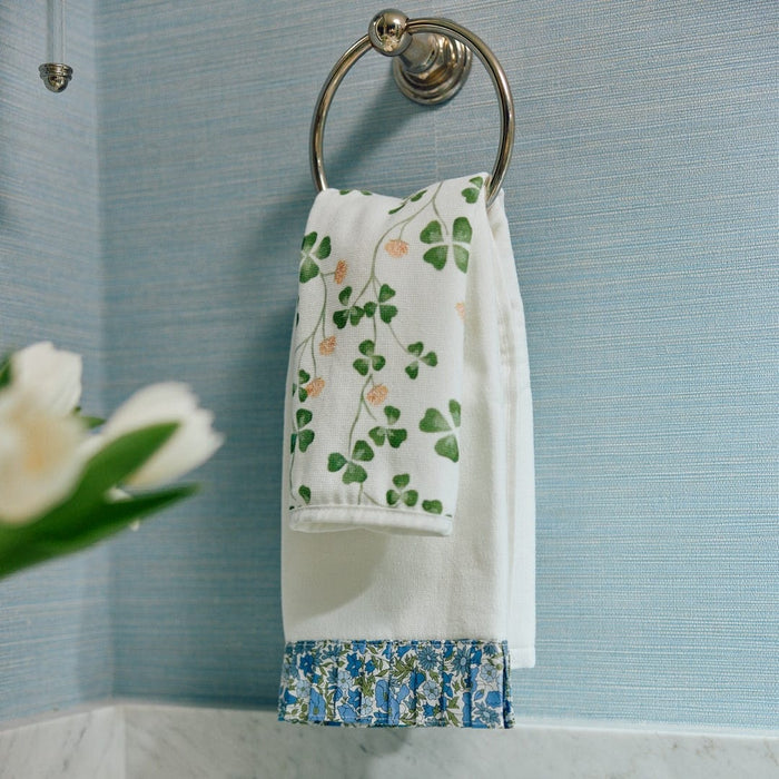 Powder Bath Towels pleated with Liberty London (pair)