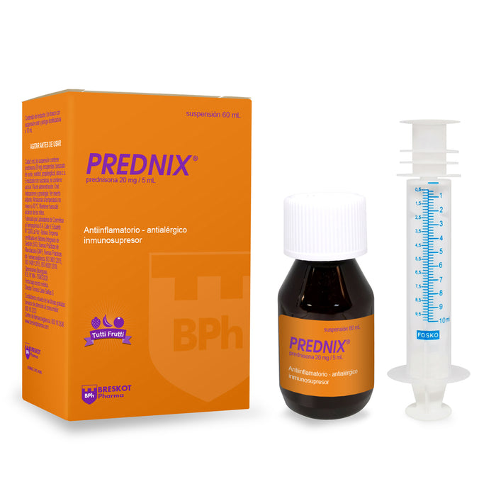 Prednix Prednisona 20 Mg / 5 Ml Suspensión X 60 Ml