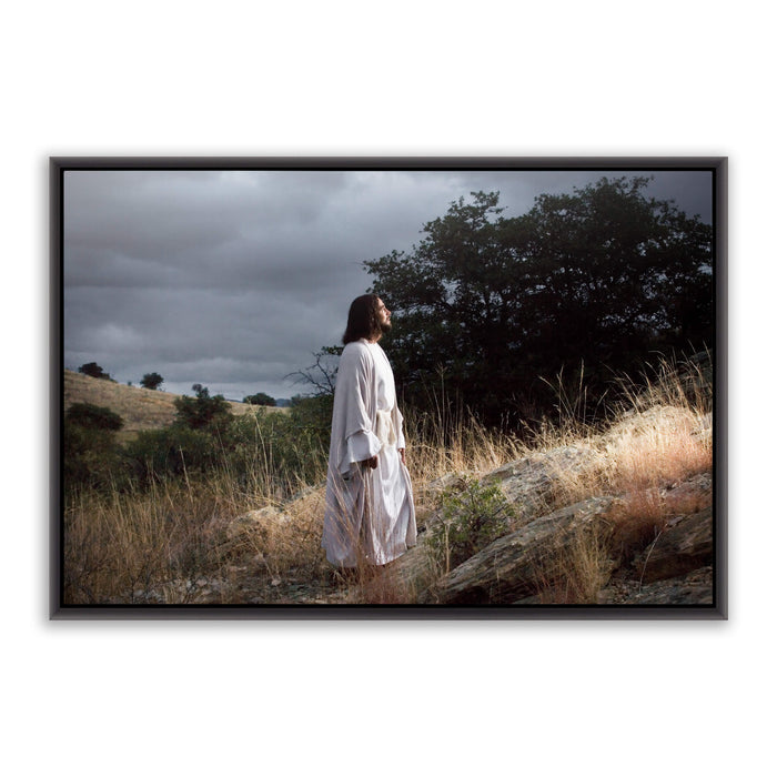 Jesus Christ 'Progression' to Gethsemane. Modern Christian art work on metal with black frame by Reflections of Christ.
