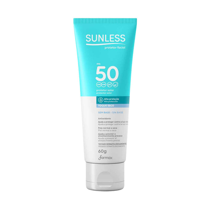 Protección Solar Farmax Sunless Fps50 Facial Seco X 60G