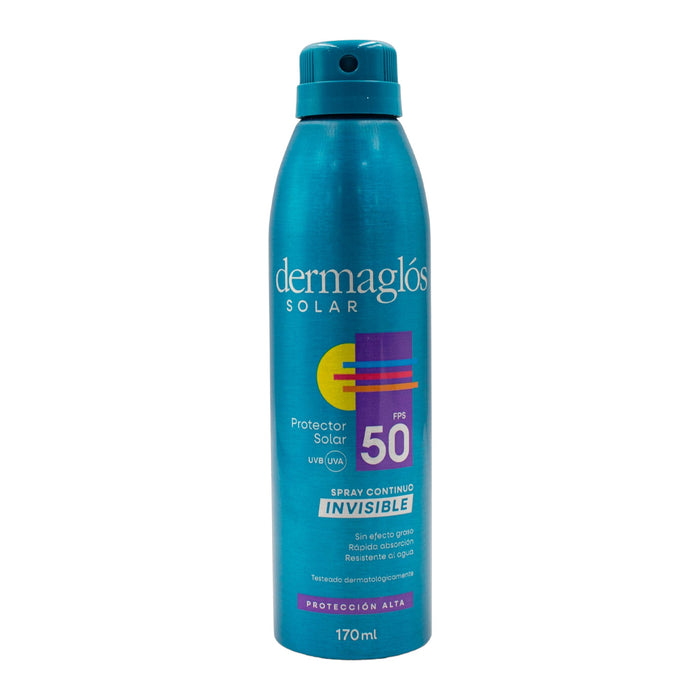 Protector Solar Dermaglos Spf50 Invisible Aerosol X 170Ml