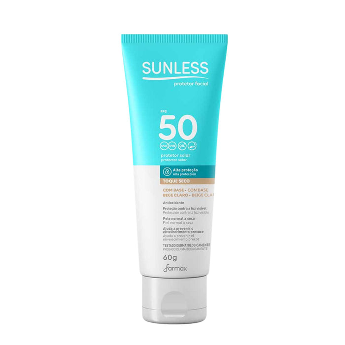Protector Solar Farmax Sunless Facial Fps50 Beige Claro X 60G