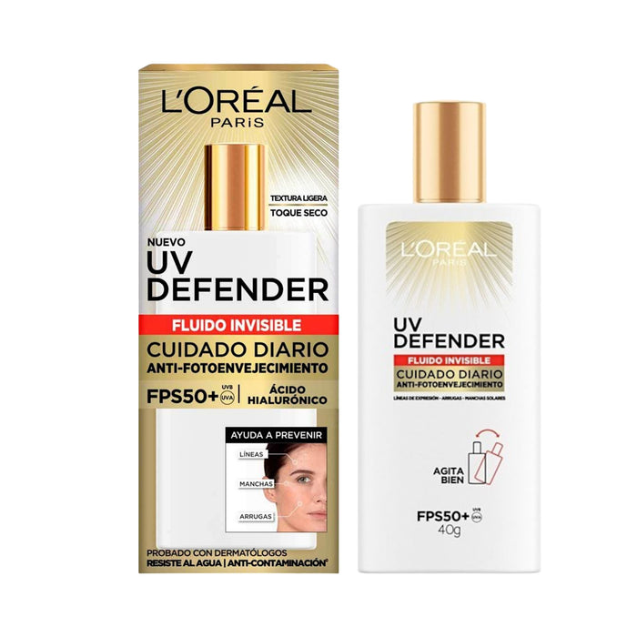 Protector Solar L'oréal Uv Defender Fluido Invisible Fps 50 X 40G