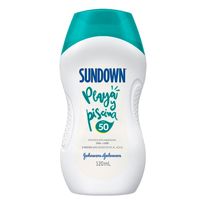 Tubo de protector solar Sundown FPS 50, 120ml.