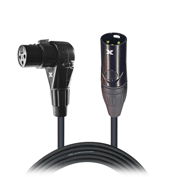 ProX XC-XLR25FR - 25' Ft High Performance Right-angle XLR-F to XLR-M Audio Balanced Cable