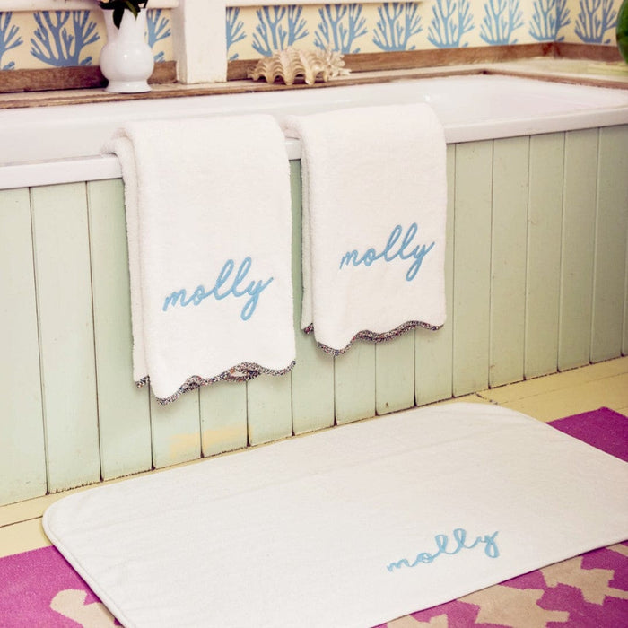 Scallop Bath Towel piped with Liberty London