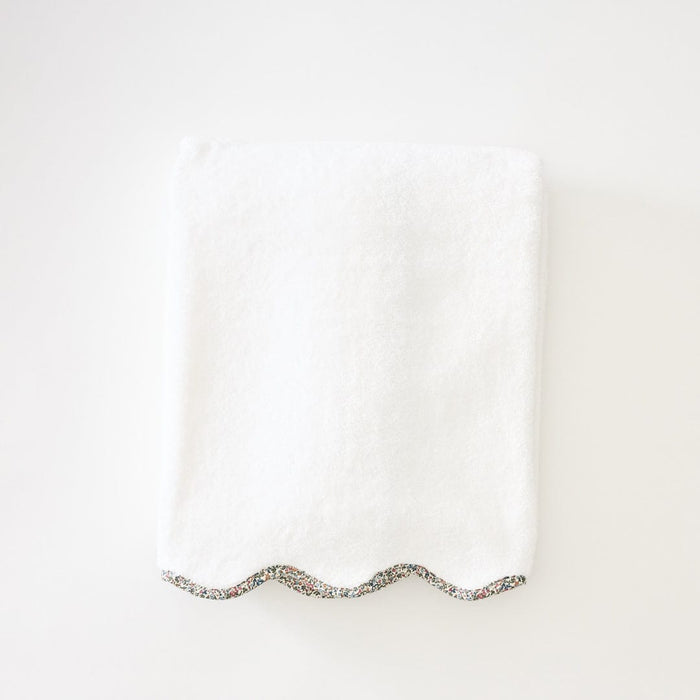 Scallop Bath Towel piped with Liberty London