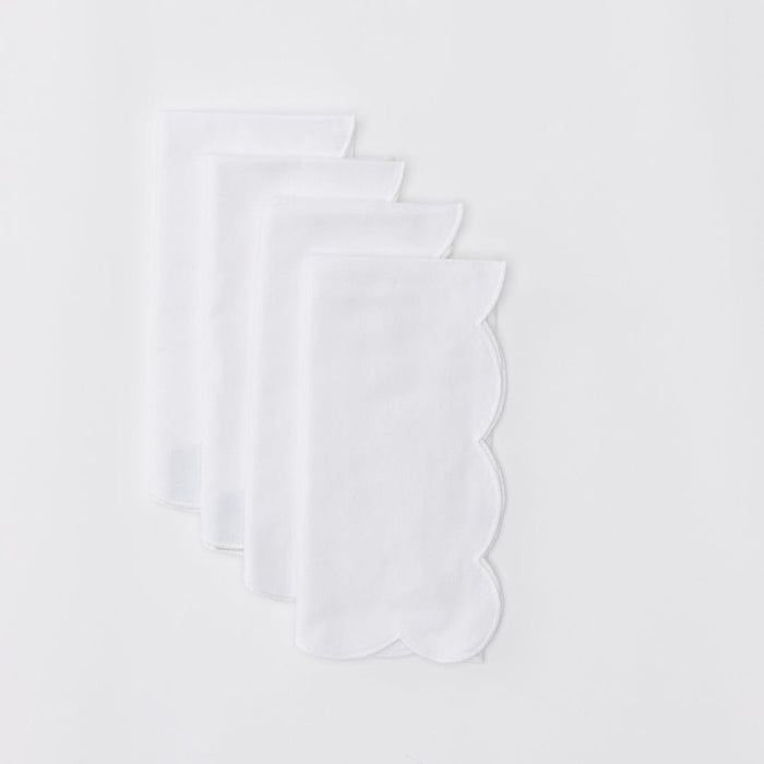 White / Set of 4 / No Embroidery
