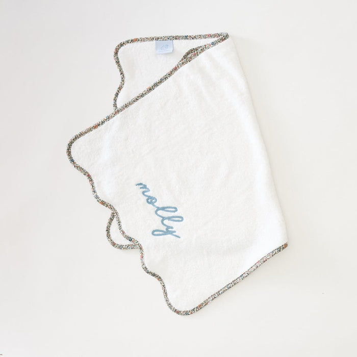 Scallop Hand Towels piped with Liberty London (pair)