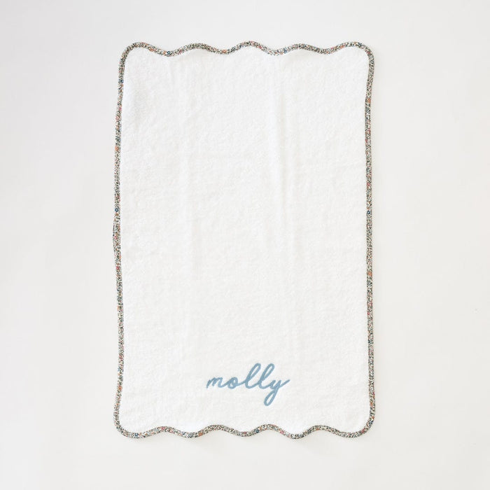 Scallop Hand Towels piped with Liberty London (pair)