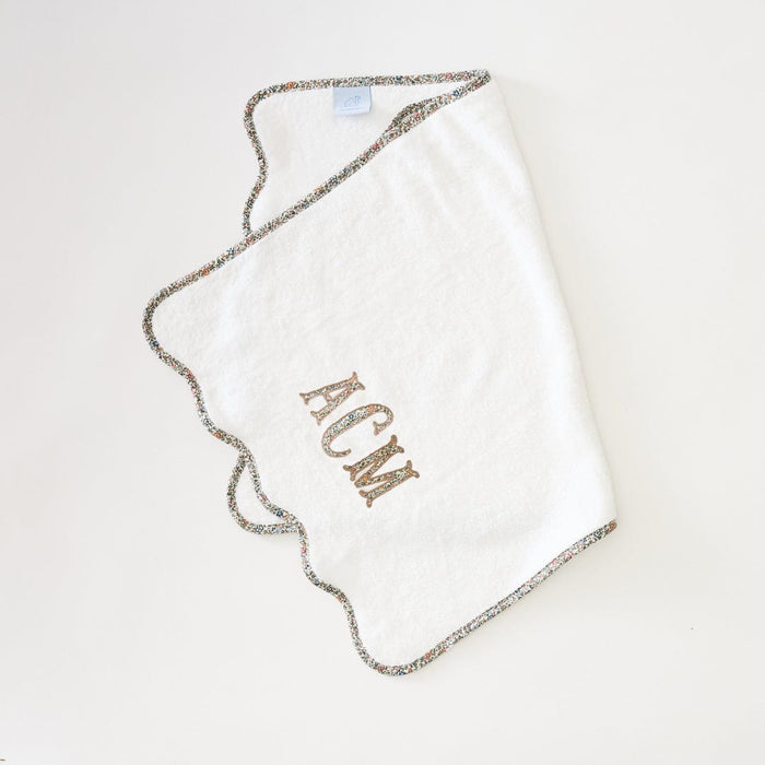 Scallop Hand Towels piped with Liberty London (pair)