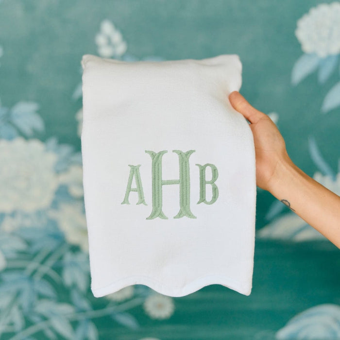Scallop Powder Bath Towels (pair)