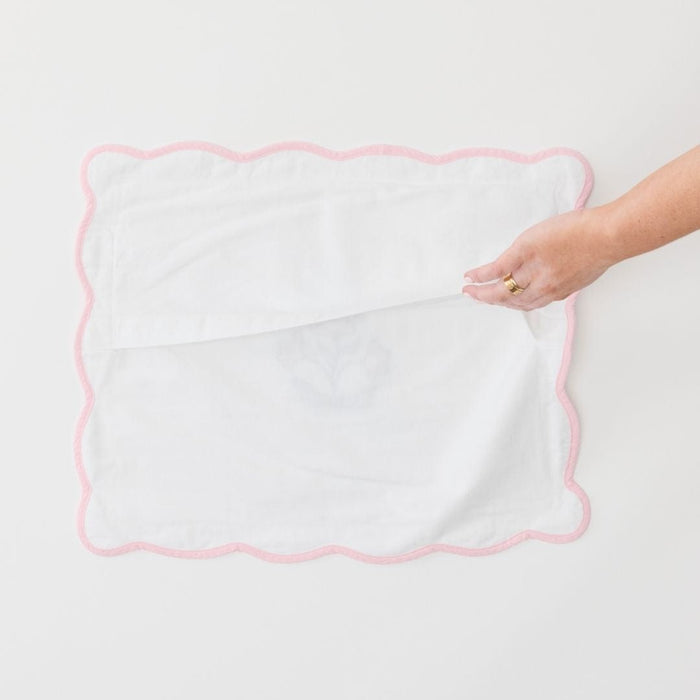 Light Pink on White / No Embroidery