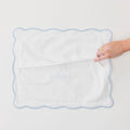 Light Blue on White / No Embroidery