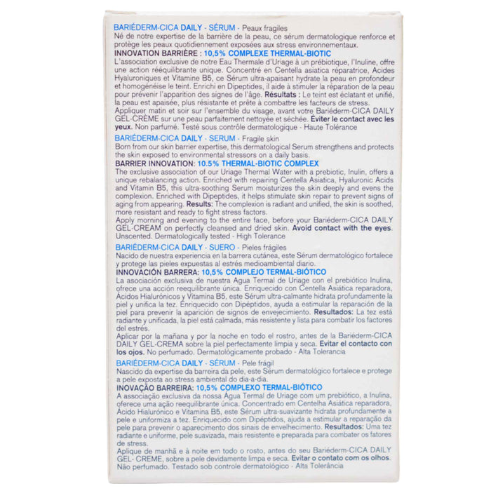 Sérum Facial Uriage Bariéderm Cica Daily X 30Ml